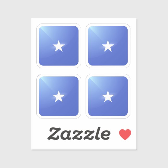 Somalia square glossy flag (Sheet)