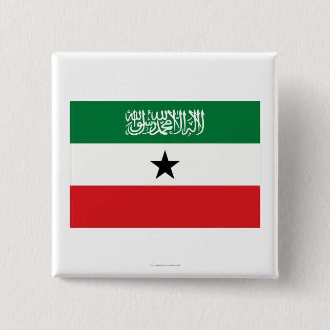 Somaliland Flag 2 Inch Square Button (Front)