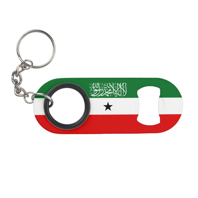 Somaliland Flag Keychain Bottle Opener (Front (Horizontal))