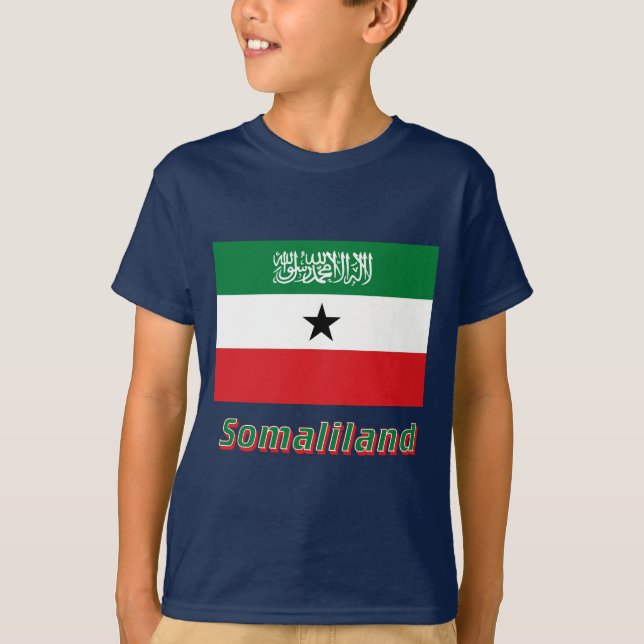Somaliland Flag with Name T-Shirt (Front)