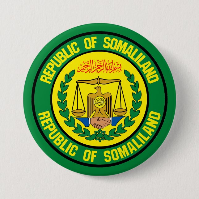 Somaliland Round Emblem 3 Inch Round Button (Front)