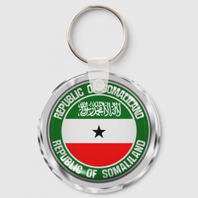 Somaliland Round Emblem Keychain (Front)