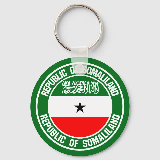 Somaliland Round Emblem Keychain (Front)