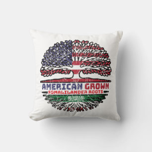 Somaliland Somalilander American USA Tree Roots Throw Pillow
