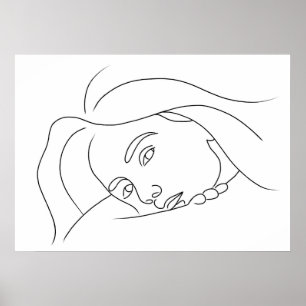 Sombre Fem Face Poster