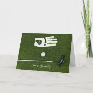 Sombre Golf Sympathy Card