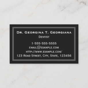 Sombre, minimaliste, Carte de visite professionnel