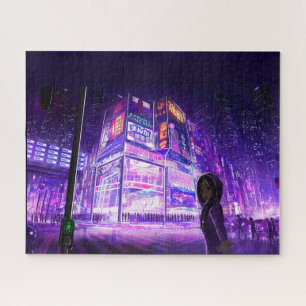 sombre puzzle de la ville cyberpunk