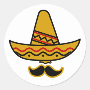 Sombrero and Moustache Stickers