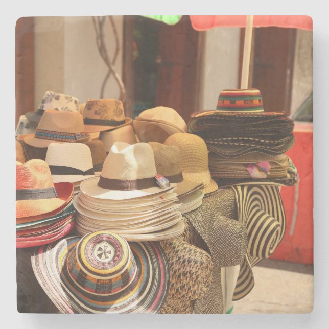 Sombrero Cart Stone Coaster (Front)