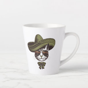 Sombrero Cat Party Latte Mug