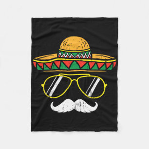 Sombrero Face Cinco De Mayo Mexican Fiesta Party K Fleece Blanket