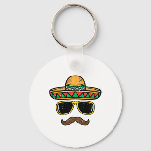 Sombrero Face Cinco De Mayo Mexican Fiesta Party K Keychain