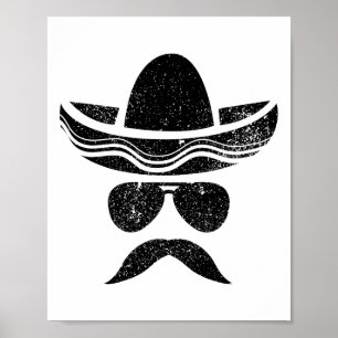 Sombrero Face Cinco De Mayo Mexican Fiesta Party K Poster