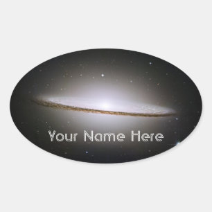 Sombrero Galaxy Bookplate Sticker