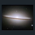 Sombrero Galaxy Hubble Telescope Image Poster<br><div class="desc">NASA Hubble telescope image of the Sombrero Galaxy.</div>