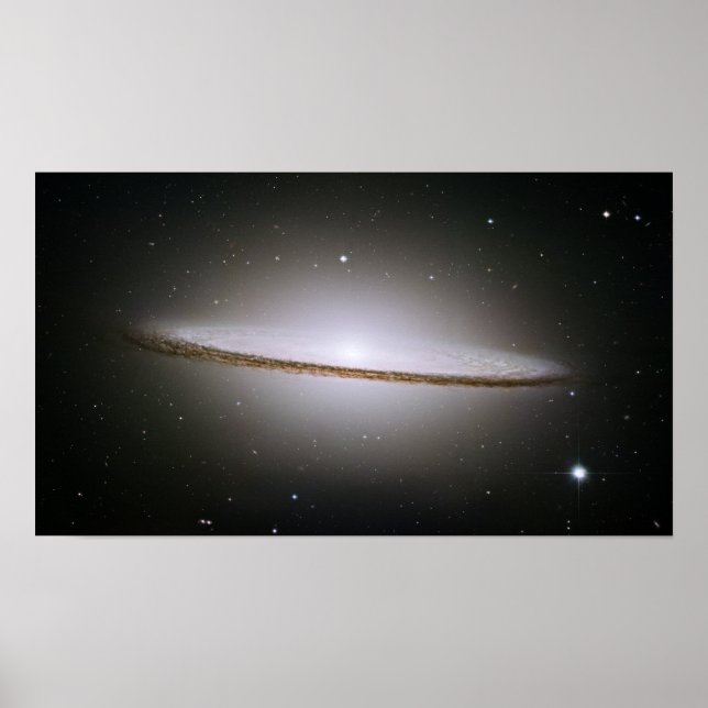 Sombrero Galaxy (Hubble Telescope) Poster (Front)