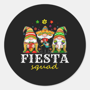 Sombrero Gnome Hat Mexican Cinco De Mayo Gnomes Fi Classic Round Sticker