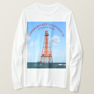 Sombrero Key Lighthouse Florida Keys long sleeve T-Shirt