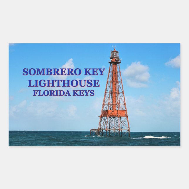 Sombrero Key Lighthouse, Florida Keys Stickers (Front)