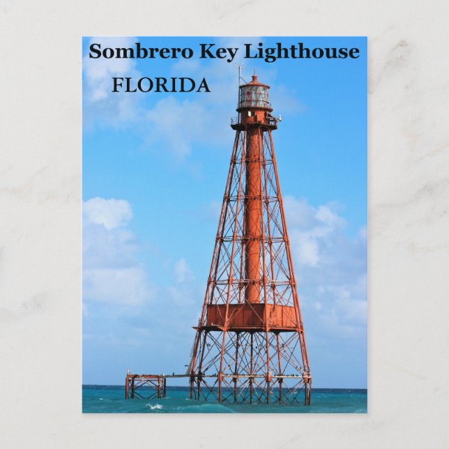 Sombrero Key Lighthouse, Florida Postcard (Front)