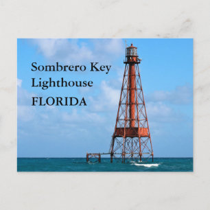 Sombrero Key Lighthouse, Florida Postcard