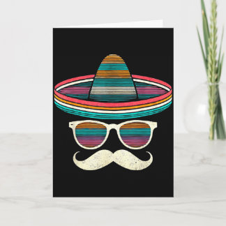 Sombrero Mustache Sungles Cinco De Mayo Fiesta Men Card