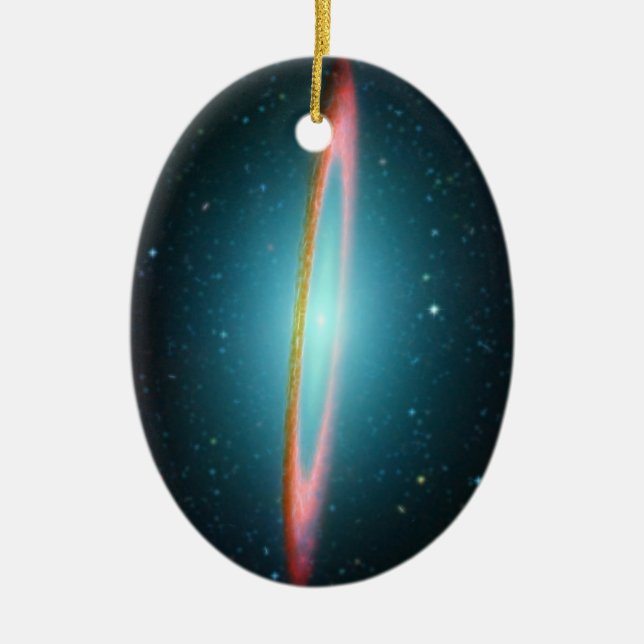 Sombrero spiral galaxy NGC 4594 Ceramic Ornament (Front)