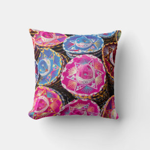 Sombreros In Mexico Throw Pillow