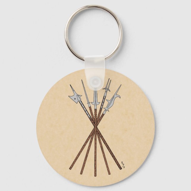 Some 16th Century Polearms Keychain (Front)