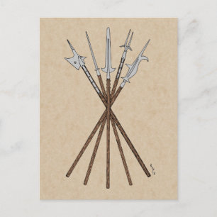 Some 16th Century Polearms Postcard