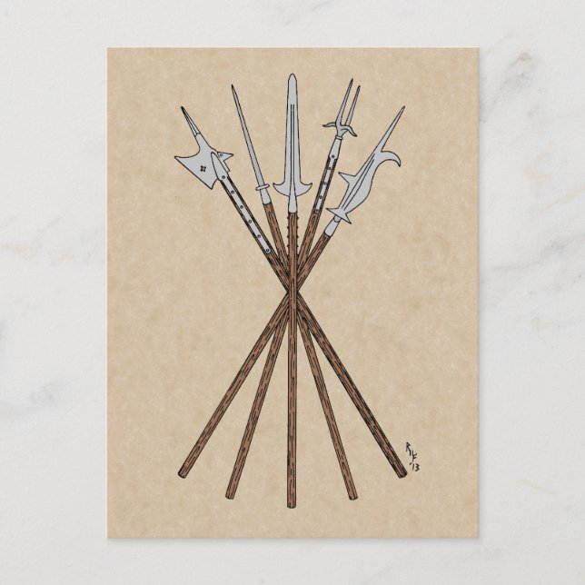 Some 16th Century Polearms Postcard (Front)