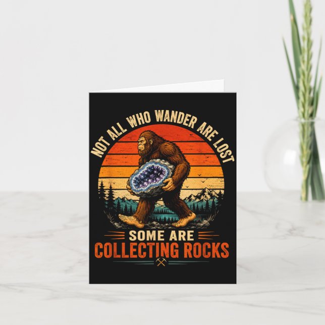 Some are collecting rocks rockhound agate hunter card (Front)