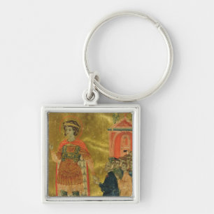 Some brothers praying to St. Theodore Keychain