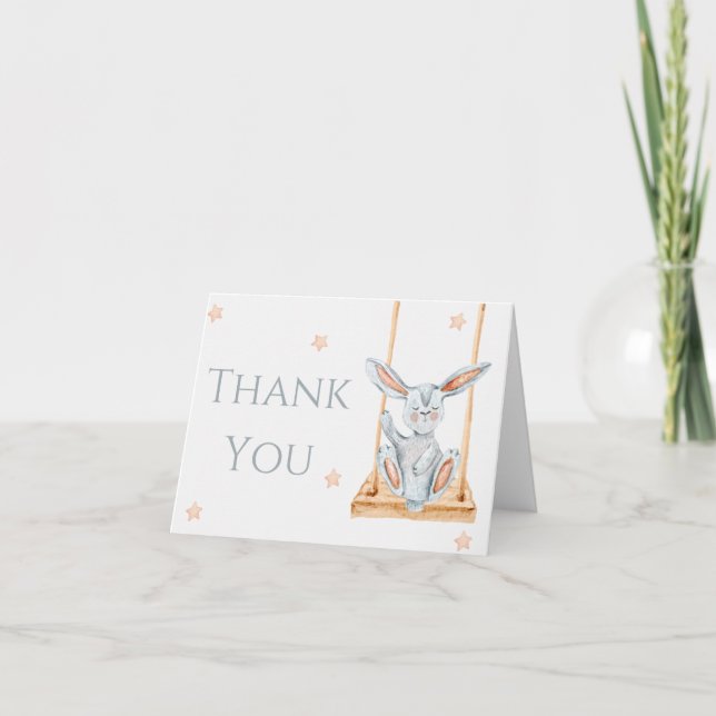 Some Bunny 1st Birthday Party Thank You Card (Front)