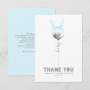 Some Bunny Balloon Baby Shower Small Thank You Card