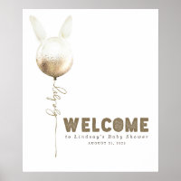 Some Bunny Balloon Baby Shower Welcome Sign