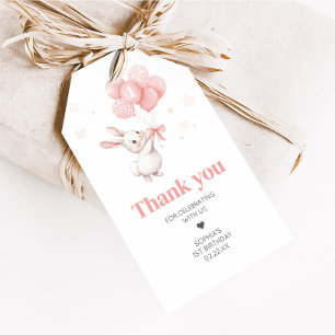 Some Bunny Balloon Birthday Party Favour Tags