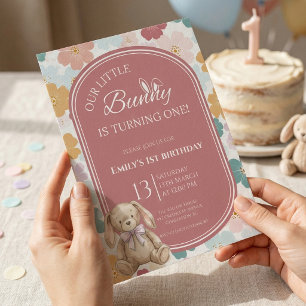 Some Bunny Birthday Invitation Bunny 1st Birthday