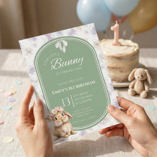 Some Bunny Birthday Invitation Bunny 1st Birthday