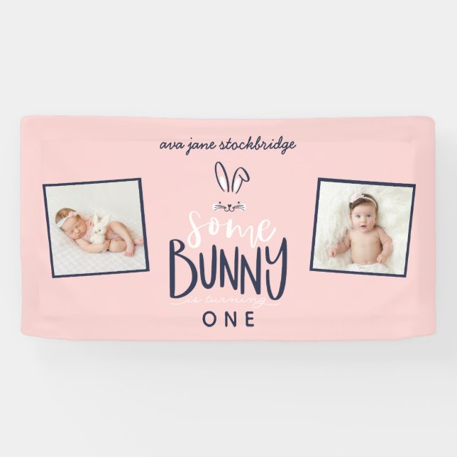 SOME BUNNY BIRTHDAY PARTY BANNER (Horizontal)