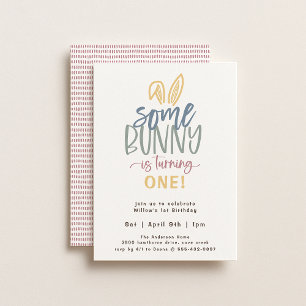 Some Bunny Birthday Party Invitation