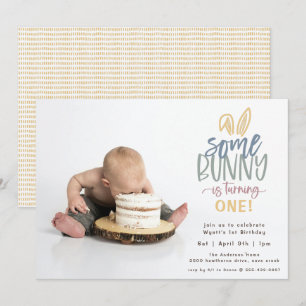 Some Bunny Birthday Party Photo Invitation