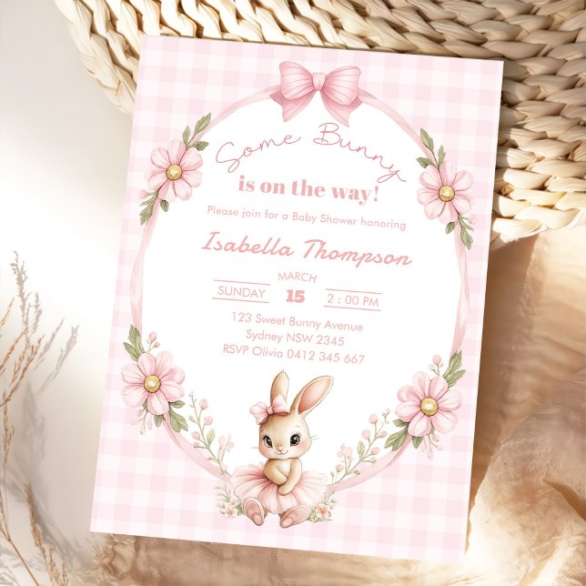 Some Bunny Cute Baby Shower Invitation (Creator Uploaded)