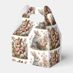 Some bunny easter  Basket wildflower Favor Box