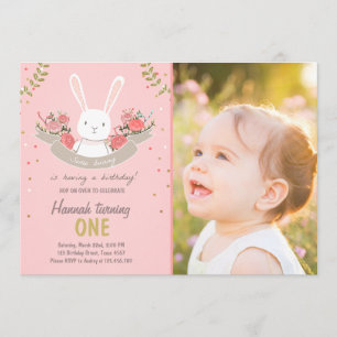 Some Bunny Easter Spring Birthday Invitation