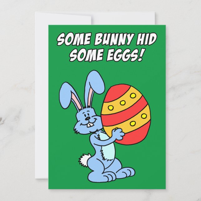 Some Bunny Hid Some Eggs Easter Egg Hunt Invitation (Front)