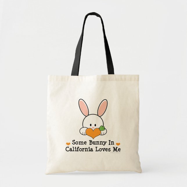 Some Bunny In California Loves Me Tote Bag (Front)