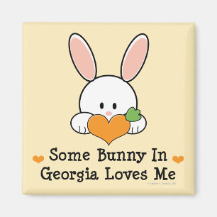 Some Bunny In Georgia Loves Me Magnet