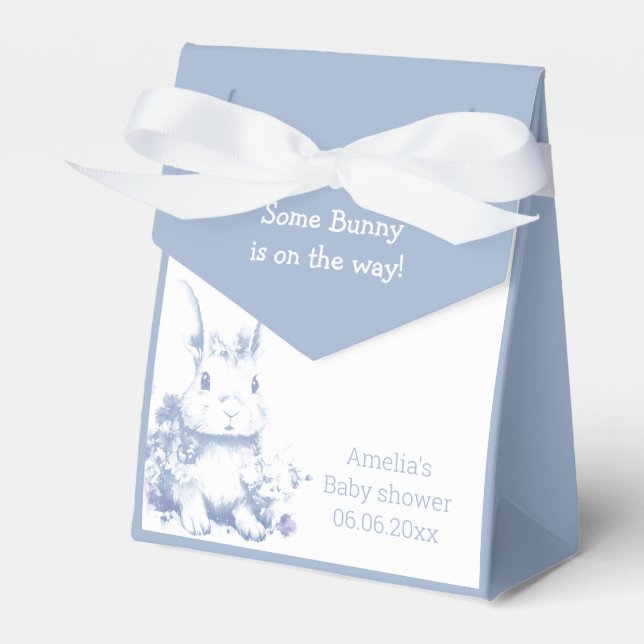 Some Bunny is coming Baby Shower  Favor Box (Front Side)